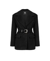 Nocturne Women's Self-Belted Double Breasted Jacket