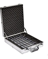 Slickblue Aluminum Claysmith Poker Chip Case - Durable Storage for 500 Chips