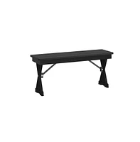 Merrick Lane Tinsley 40" X 12" Solid Pine Folding Farmhouse Style Bench, Rustic Pinewood Folding Dining Bench With Locking X-Legs