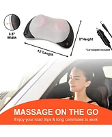 Sugift 3D Shiatsu Massage Cushion Heat Therapy Neck and Shoulder Massager with Memory Foam