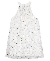 Sparkle & Shine Big Girls Gem Halter Dress