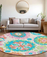 Addison Chantille Machine Washable ACN763 8'x8' Round Area Rug