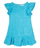 Sparkle & Shine Little Girls Sequin Tweed Dress