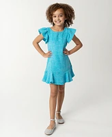 Sparkle & Shine Little Girls Sequin Tweed Dress