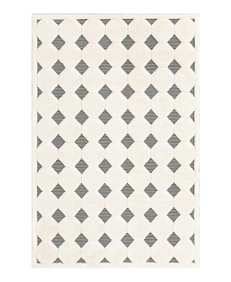 Bayshore Home Textured Tones Diamonds 5'3"x8' Area Rug