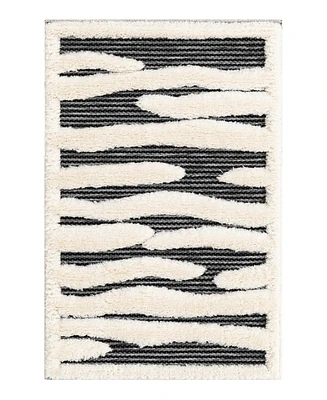 Bayshore Home Textured Tones Lines 2'x3'1" Area Rug