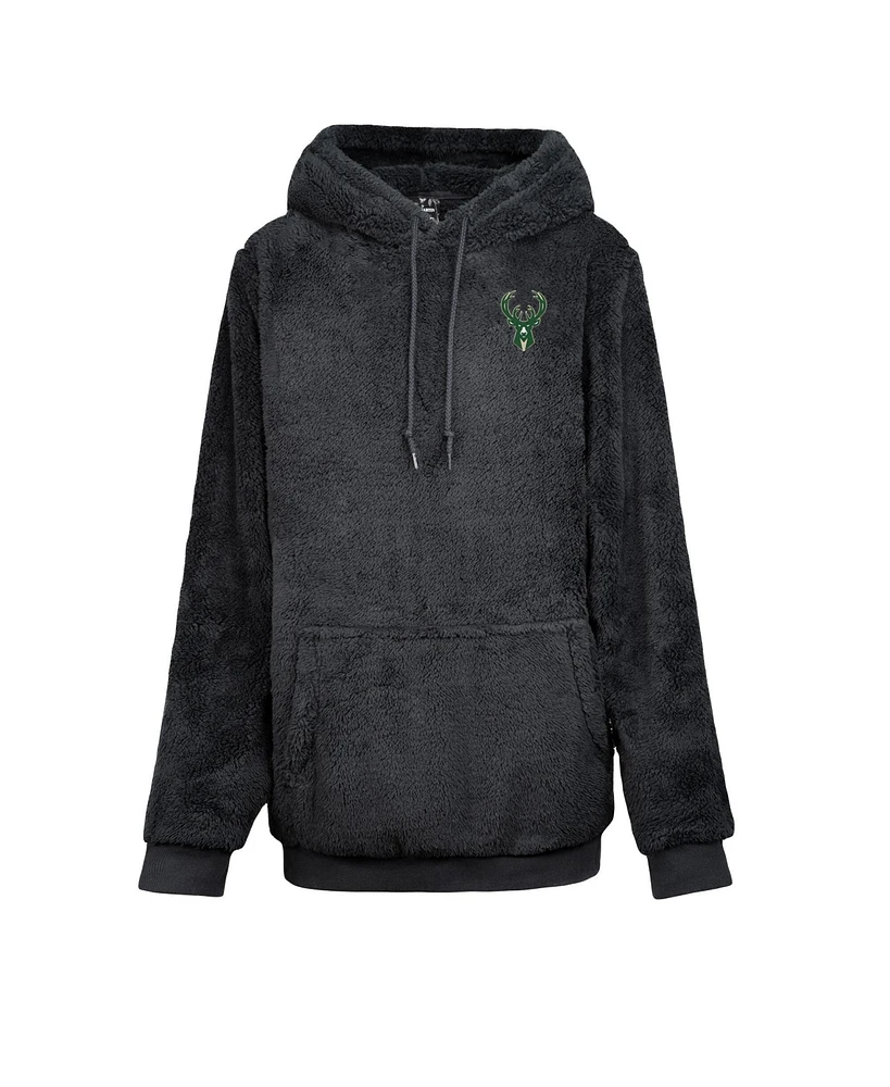 Jill Martin Men's and Women's the Best Hoodie World Black Milwaukee Bucks Oversized Lounge Pullover