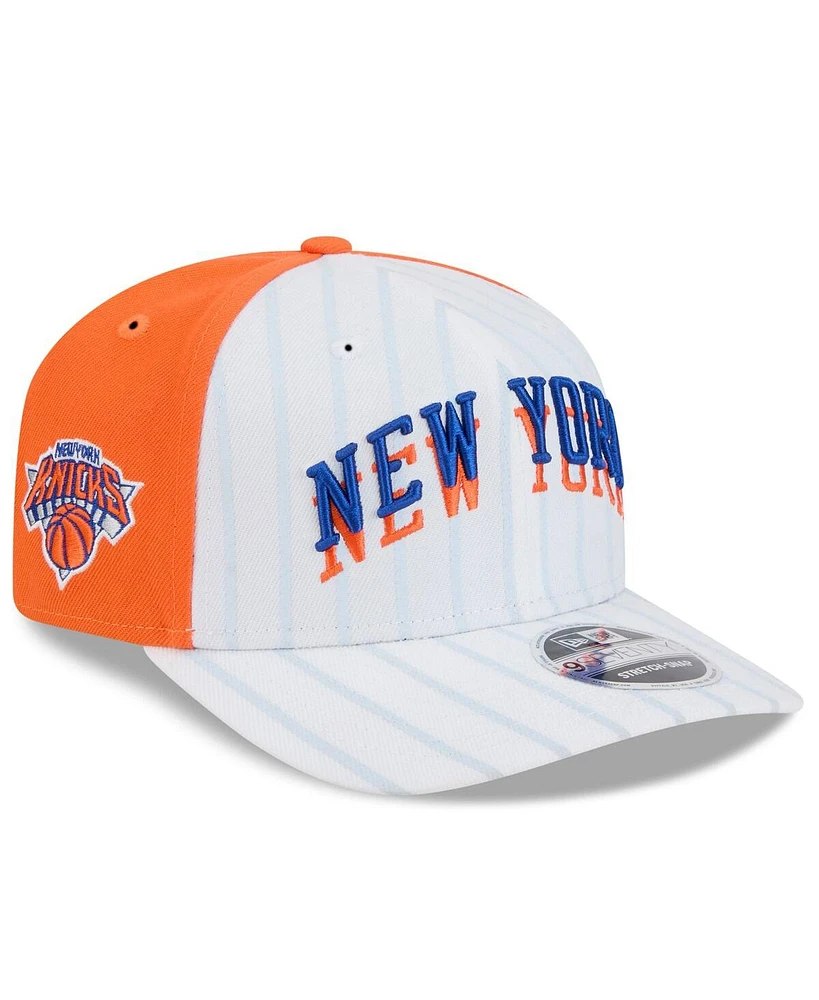 New Era Men's White New York Knicks 2024/25 City Edition 9SEVENTY Stretch-Snap Hat