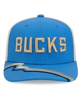 New Era Men's Blue Milwaukee Bucks 2024/25 City Edition 9SEVENTY Stretch-Snap Hat