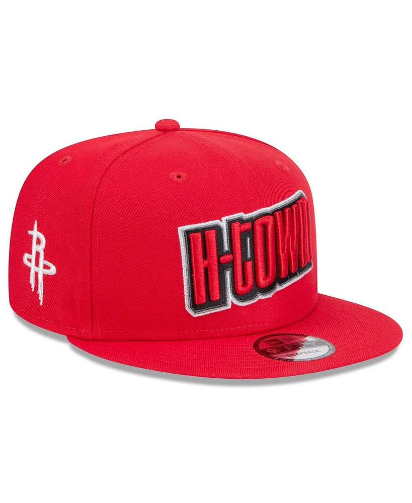 New Era Men's Red Houston Rockets 2024/25 City Edition Alternate 9FIFTY Snapback Hat