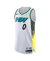 Nike Men's Tyrese Haliburton White Indiana Pacers 2024/25 Authentic Player Jersey - City Edition