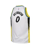 Nike Big Boys and Girls Tyrese Haliburton White Indiana Pacers 2024/25 Swingman Player Jersey - City Edition