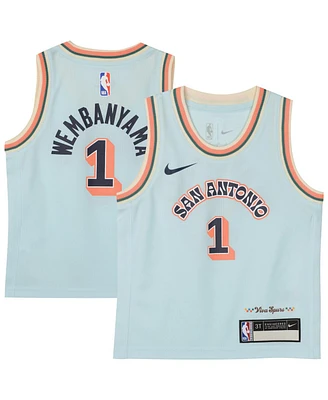 Nike Preschool Victor Wembanyama Light Blue San Antonio Spurs 2024/25 Swingman Player Jersey - City Edition