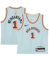 Nike Preschool Victor Wembanyama Light Blue San Antonio Spurs 2024/25 Swingman Player Jersey - City Edition