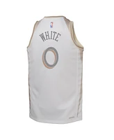 Nike Big Boys and Girls Coby White White Chicago Bulls 2024/25 Swingman Player Jersey - City Edition