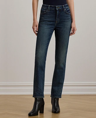 Lauren Ralph Women's High-Rise Straight Ankle Jeans