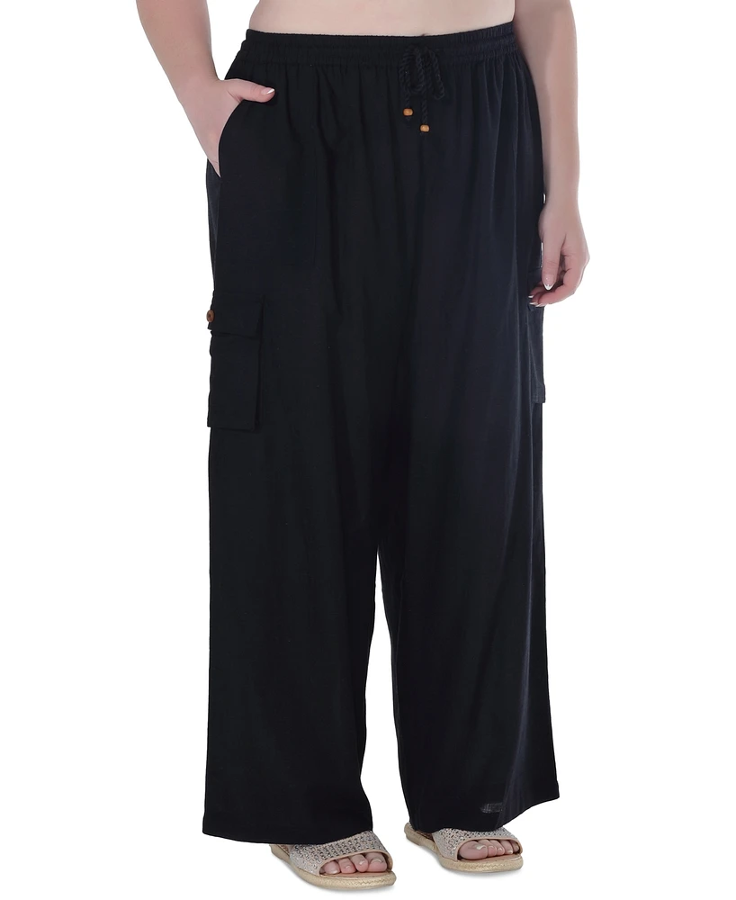 Raviya Plus High Rise Pull-On Cover-Up Cargo Pants