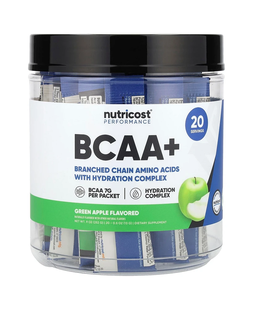 Nutricost Performance Bcaa+ Green Apple 20 Packets