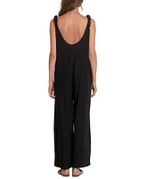 Elan Women's V-Neck Sleeveless Wide-Leg Jumpsuit