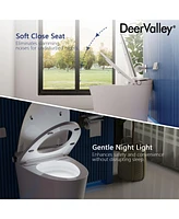 DeerValley Smart Bidet Toilet Quiet-Closed Heated Seat Sensor Auto, Foot Kick & Blackout Flush, Advanced