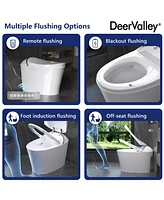 DeerValley Smart Bidet Toilet, Auto Open & Close, Heated Seat, Warm Water, Wireless Remote Control, Premium