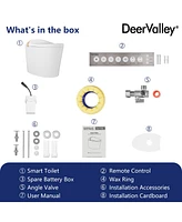 DeerValley Smart Bidet Elongated Toilet, Foot Kick Flush, Heated Seat, Instant Warm Water Wash, Advanced