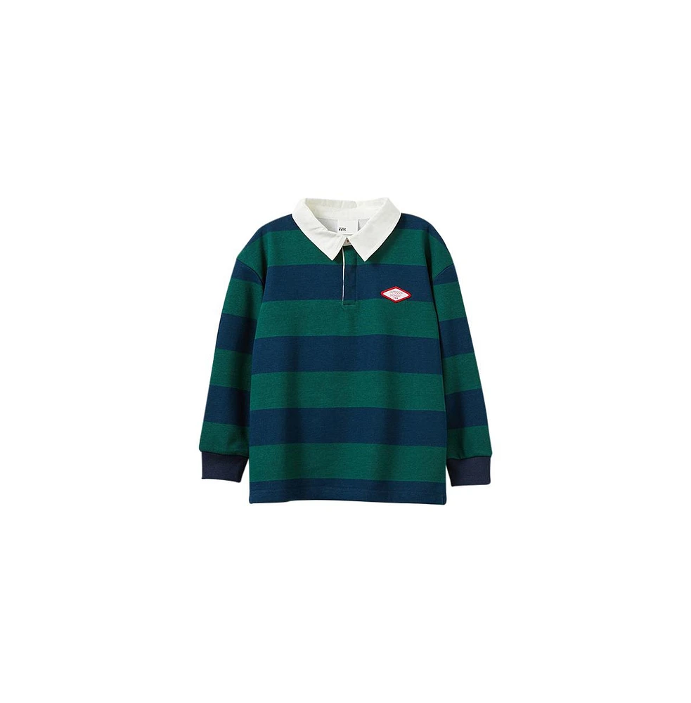 Cotton On Boys Rugby Polo Fleece Top