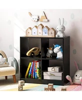 Gouun 4-Cube Kids Bookcase with Open Shelves