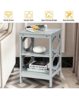 Gouun 3 Tiers Nightstand Sofa Side End Accent Table