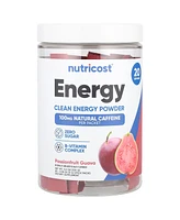 Nutricost Energy Clean Energy Powder Passionfruit Guava 20 Stick Packs