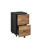 Slickblue 2-Drawer Locking File Cabinet for Home Office, Small Rolling Filing Storage Cabinet