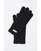 Jennie Liu 100% Cashmere Knitted Gloves(Black, One Size)