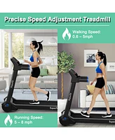 Gymax Folding Electric Treadmill 3.0HP Exercise Running Machine w/ App Control
