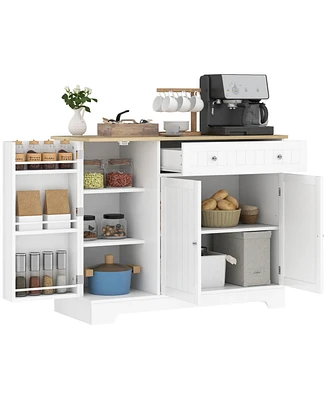 41" Sideboard Buffet Cabinet with Storage Drawer, Adjustable Shelf,