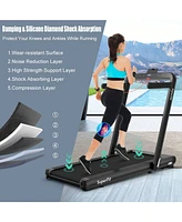 Gymax 2 1 Folding Treadmill 4.75HP Running Machine w/ App & Remote Control