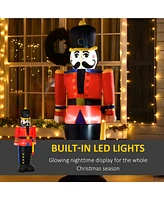 Homcom 6' Christmas Inflatable Nutcracker Toy Soldier with Led Lights,