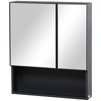 Kleankin Wall-Mounted Medicine Cabinet with Mirror, Bathroom Cabinet