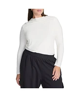 Eloquii Elements Women's Plus Mock Neck Long Sleeve