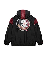 Mitchell & Ness Men's Black Florida State Seminoles Team 3.0 Anorak Half-Zip Hoodie