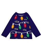 Outerstuff Toddler Baltimore Ravens Two-Piece Garland Holiday Long Sleeve Pajama Set