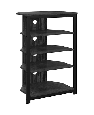 Homcom Tv Stand with Lights, 5-Tier Storage Shelves and Steel Frame