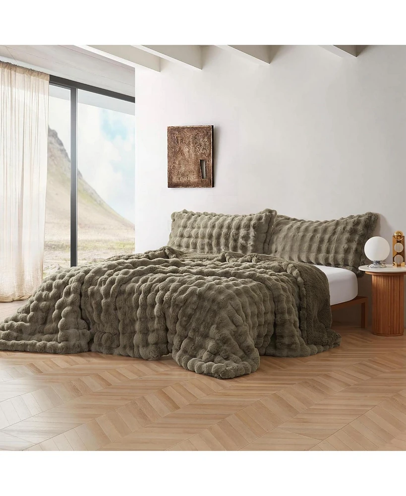 Snowball Chunky Bunny - Coma Inducer� Oversized Comforter Set - Olive Earth,Queen