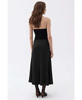 Nocturne Women's Elastic Waisted Midi Skirt