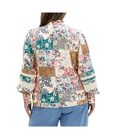 City Chic Plus Whimsical Print Shirt