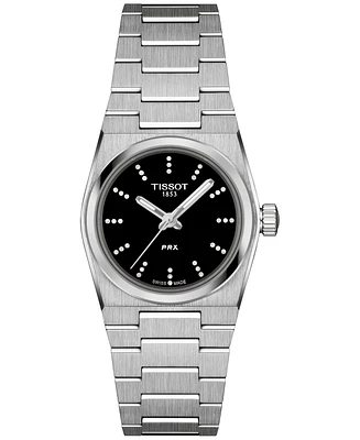 Tissot Women's Swiss Prx Diamond (1/20 ct. t.w.) Stainless Steel Bracelet Watch 25mm