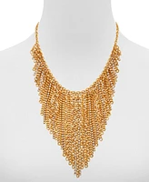 Guess Gold-Tone Multi Chain Bib Necklace, 16" + 2" extender