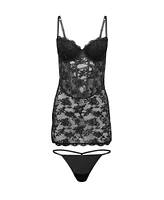 Adore Me Plus Brielle Babydoll & G-String Set Lingerie
