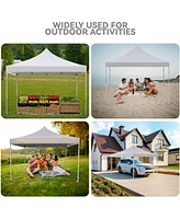 gaomon 10x10FT Patio Pop Up Canopy Tent, Canopy Tent with 4 Sidewalls, Commercial Instant Canopies with Wheeled Bag, 4 Sandbags, One Push Tent for Out