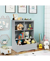 Gouun 3-Tier Children's Multi-Functional Bookcase Toy Storage Bin Floor Cabinet