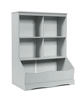 Gouun 3 Tier Childrens Multi Functional Bookcase Toy Storage Bin Floor Cabinet